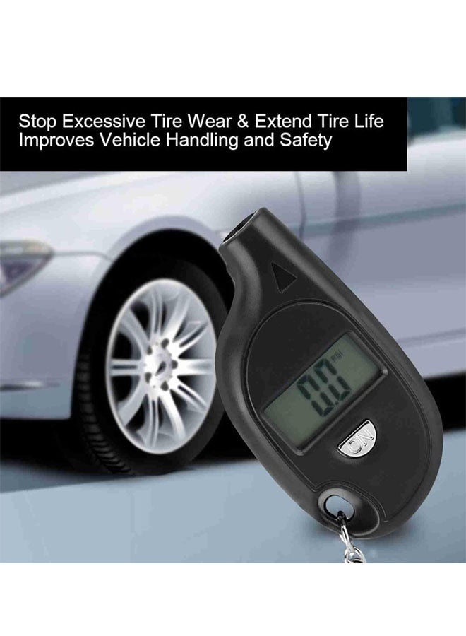 Digital Tire Pressure Gauge 5-150PSI, Mini Digital LCD Tire Gauge for Tire Pressure, Tyre Air Pressure Gauge Tester with Keychain, PSI, Kpa, Bar, Kg/cm² - Image 3